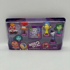Disney Pixar Inside Out 2 7 Piece Collectible Figurine Set w/ Surprise Inside